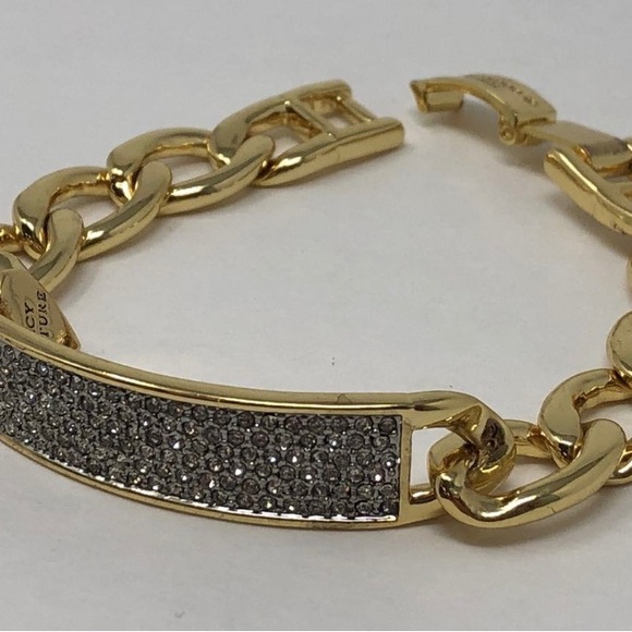 Juicy Couture Gold Tone Sparkly Ornate 7.5” Bracelet - Picture 5 of 6